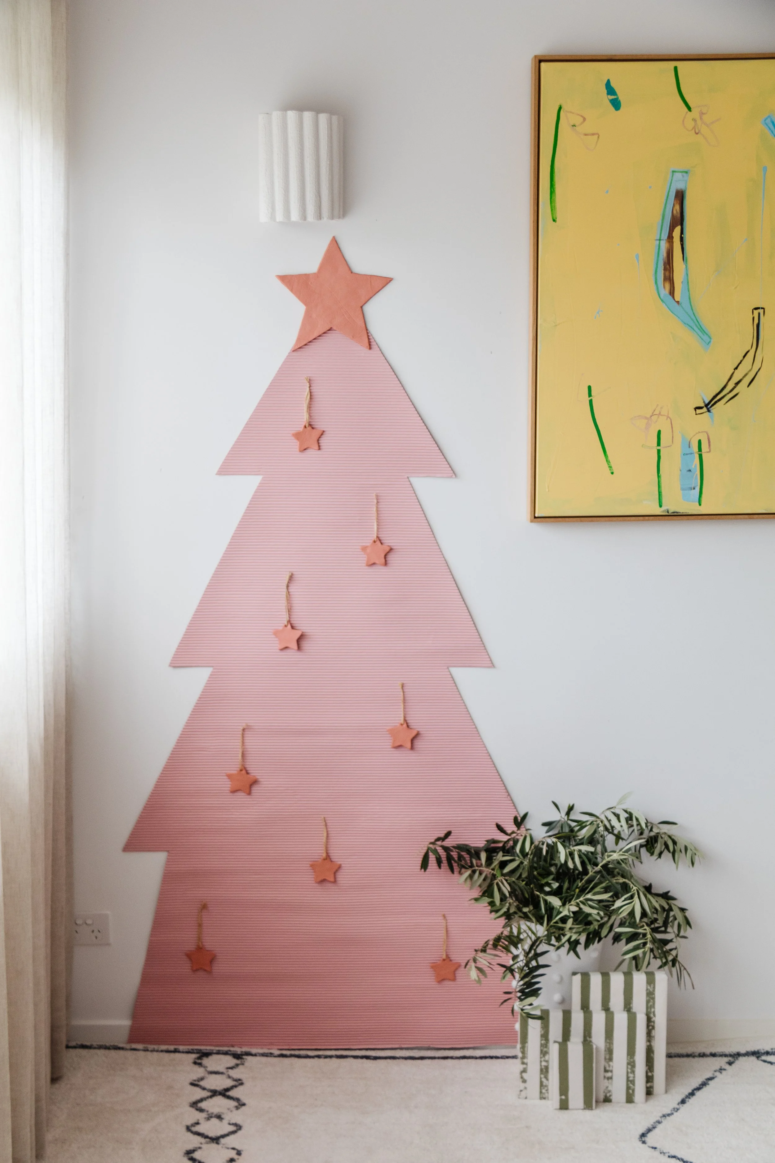 DIY Fluted Cardboard Christmas Tree Smor Home